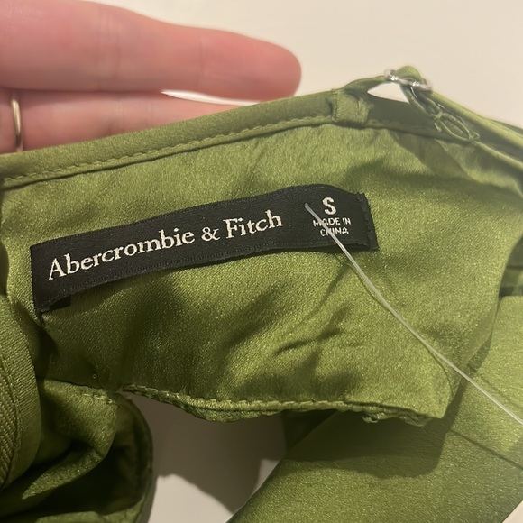 Abercrombie Satin Pleated Cutout Maxi Dress - Picture 8 of 10